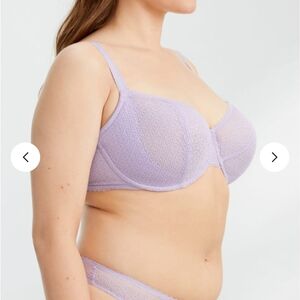 Lavender Lace Underwire Bra